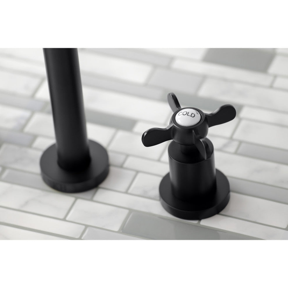 KS8020BEX Two-Handle Wall Mount Tub Faucet, Matte Black