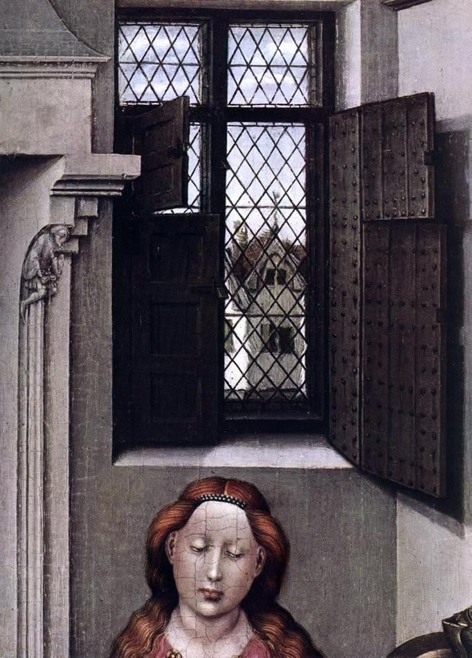 Robert Campin Madonna with the Child (detail), 18"x27" Gallery Wrapped Canvas