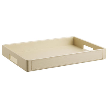 Kraftware Zapa Beige Rectangle Handled Hotel Tray