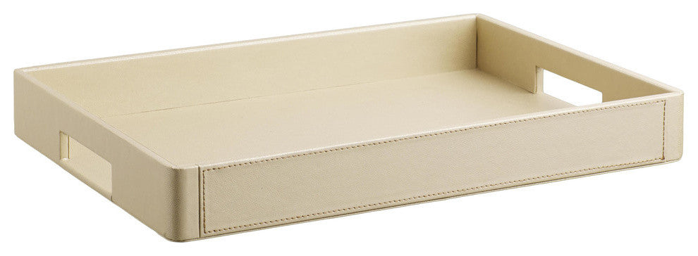 Kraftware Zapa Beige Rectangle Handled Hotel Tray