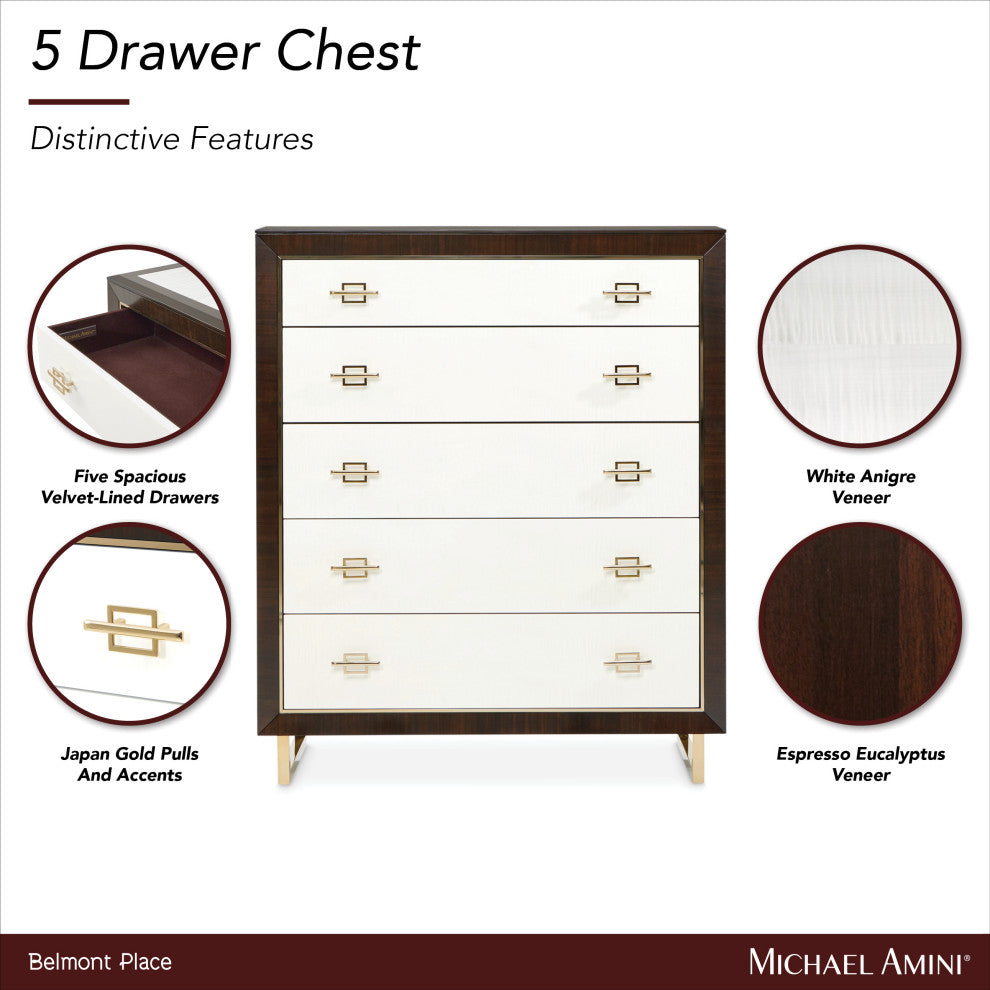 Belmont Place 5-Drawer Chest Espresso