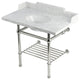 LMS3630MBB6 36" Console Sink with Brass Legs (8-Inch, 3 Hole)