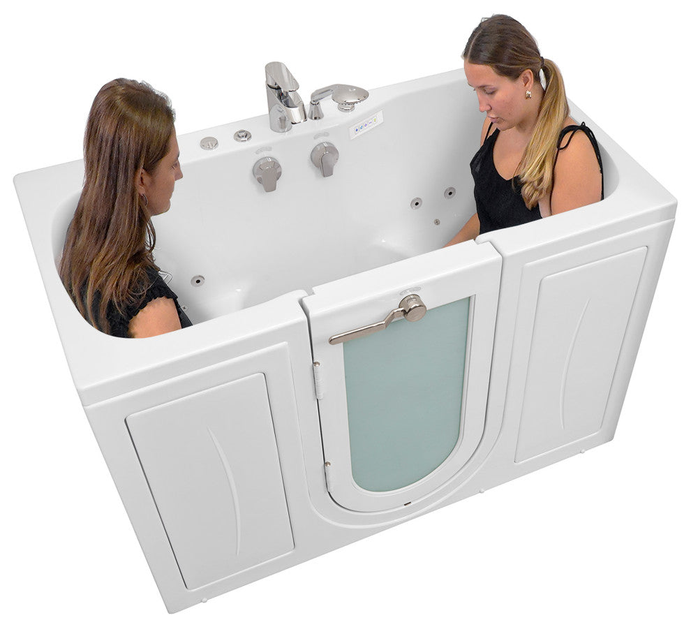 Ella Tub4Two 32"x60" Hydro+Air Massage+Foot Massage Acrylic Two Seat Walk, Tub