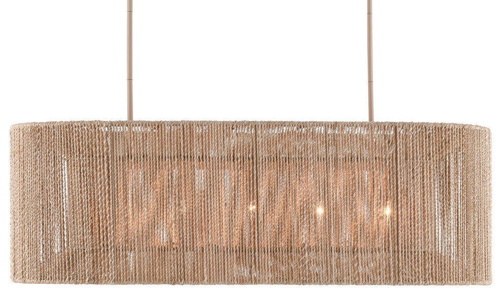 Mereworth Five Light Chandelier, Natural Rope/Beige