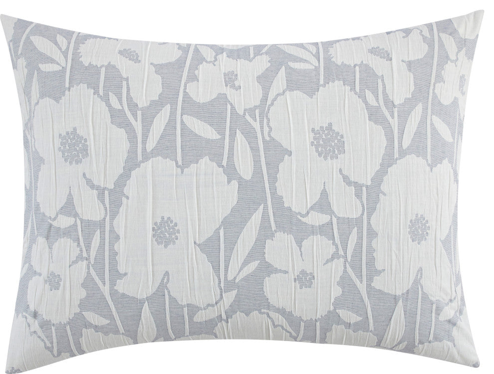Belavia 7 Piece Comforter Set, Light Blue, Queen