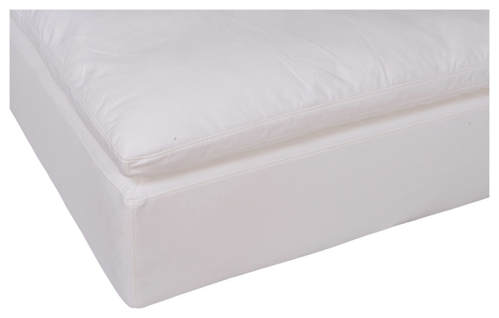 Clay Ottoman Livesmart Fabric White