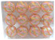 Clear Ball Ornament With Mardi Gras Swirl Design, 12-Pack