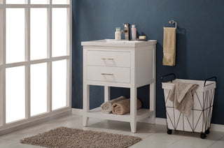 Cara 24" Single Sink Vanity, White