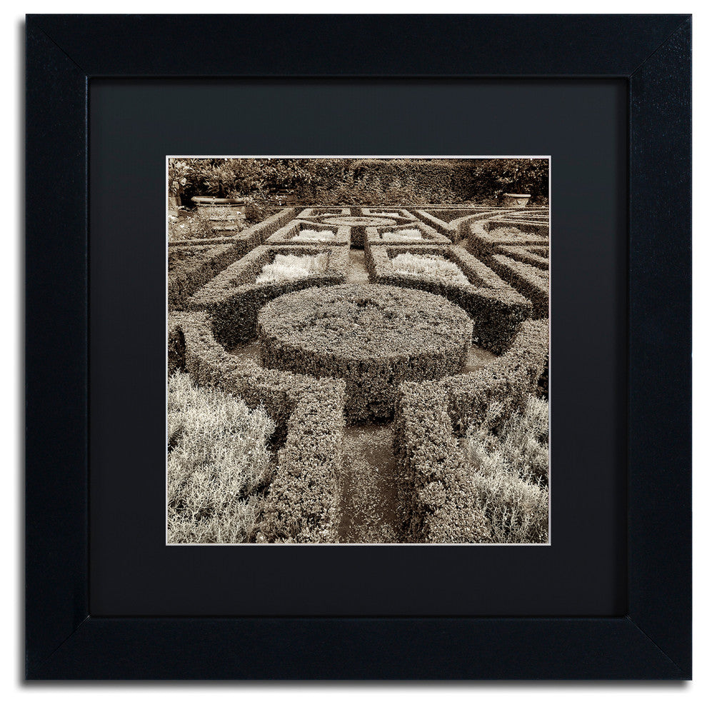 Alan Blaustein 'Tuscan Giardini I' Art, Black Frame, Black Mat, 11x11