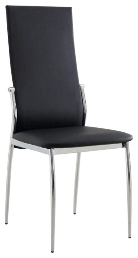Kalawao Contemporary Side Chair, Black Finish, Set Of 2