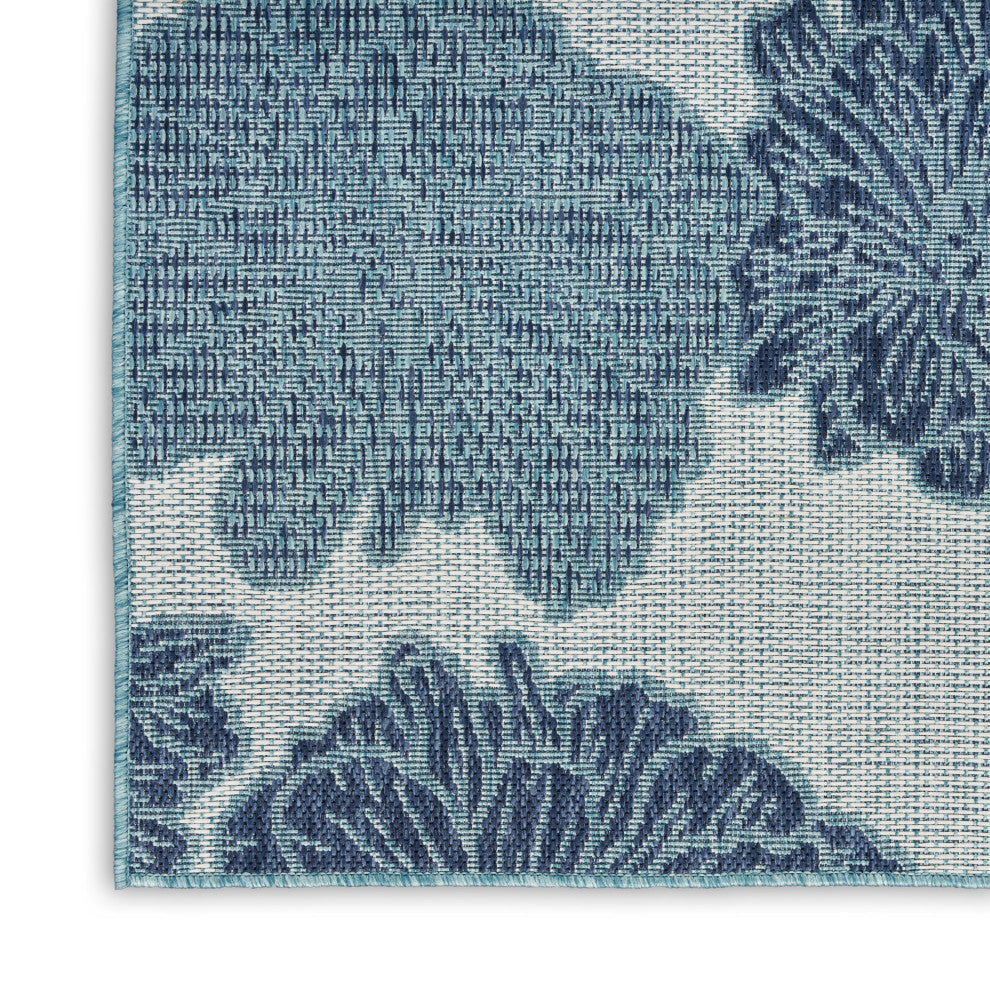 Nourison Garden Oasis 10' x 14' Blue Tropical Rug