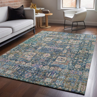 Premium Machine Washable Mayfield AMF637 Green 9' x 12' Rug