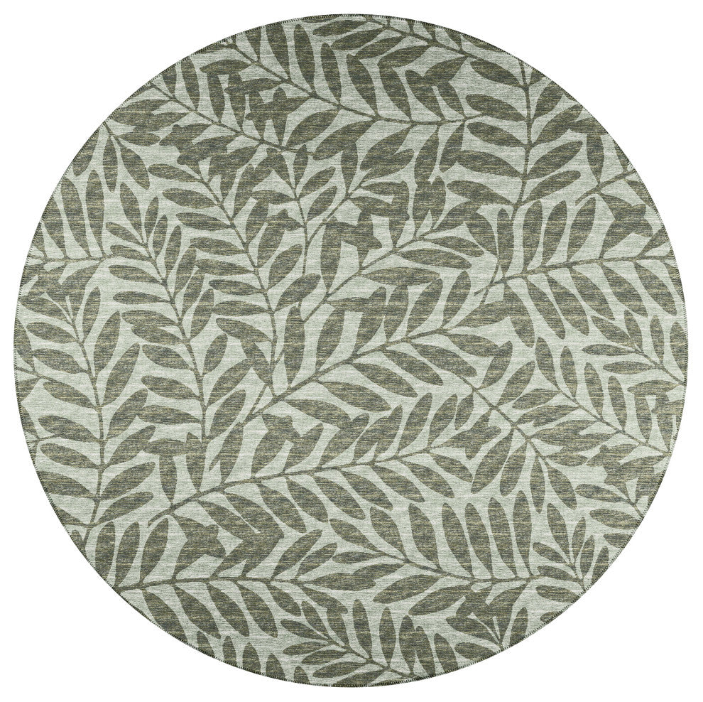 Indoor/Outdoor Sedona SN5 Fernway Machine Washable 6' x 6' Round Rug