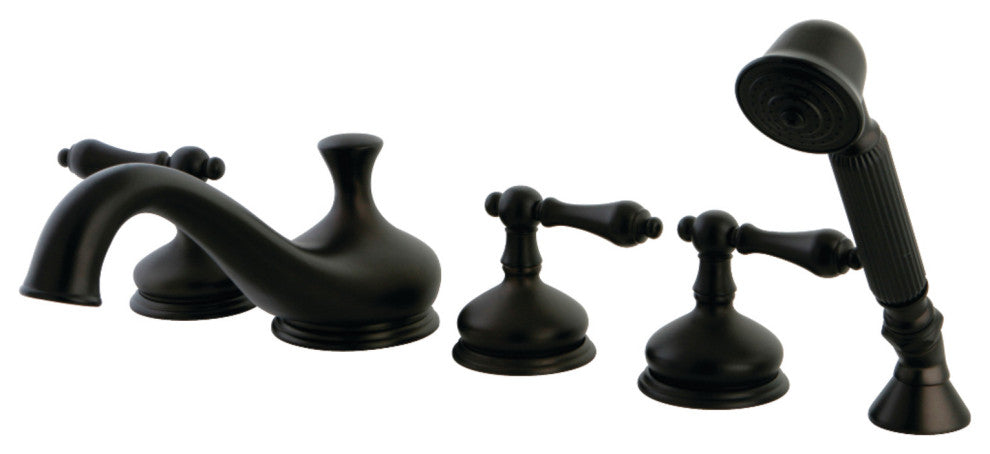 Kingston Brass Roman Tub Faucet With Hand Shower, Oil Rubbed Bronze