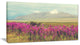 Purple Flowers and Distant Mountains, Floral Canvas Art Print, 32"x16"