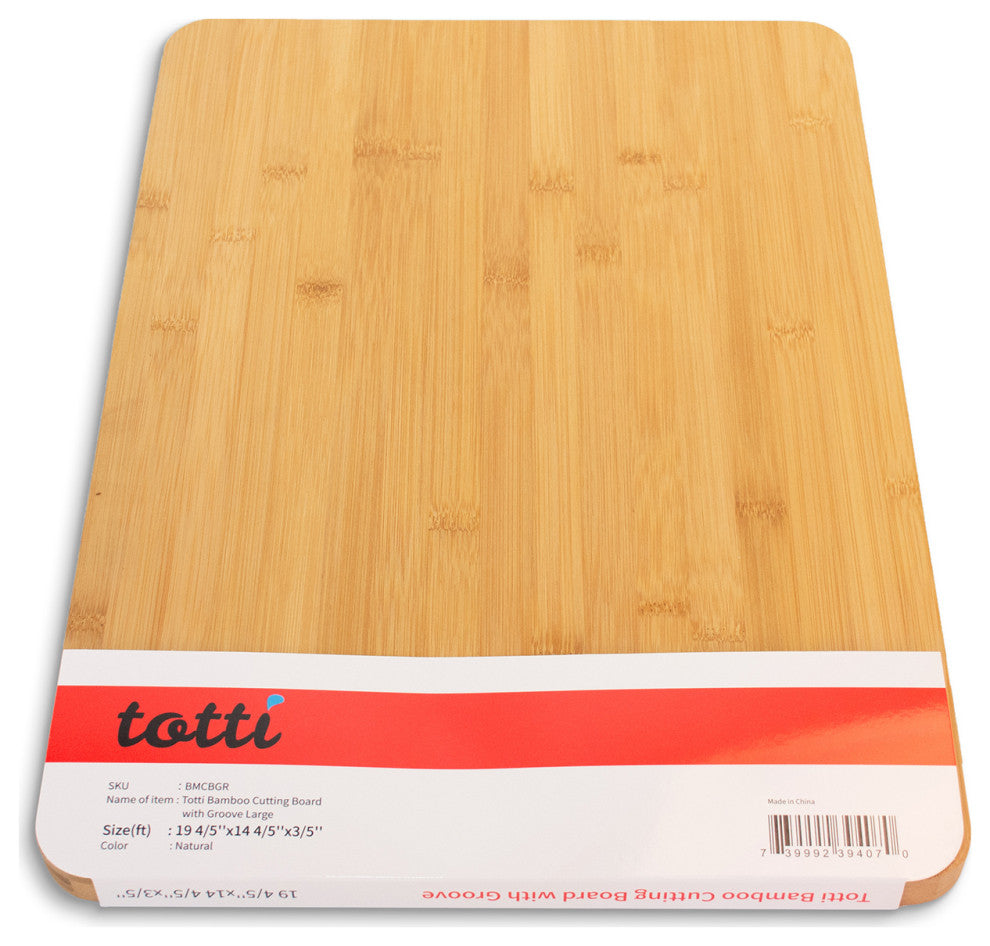 Eviva Large Bamboo Cutting Board With Juice Groove