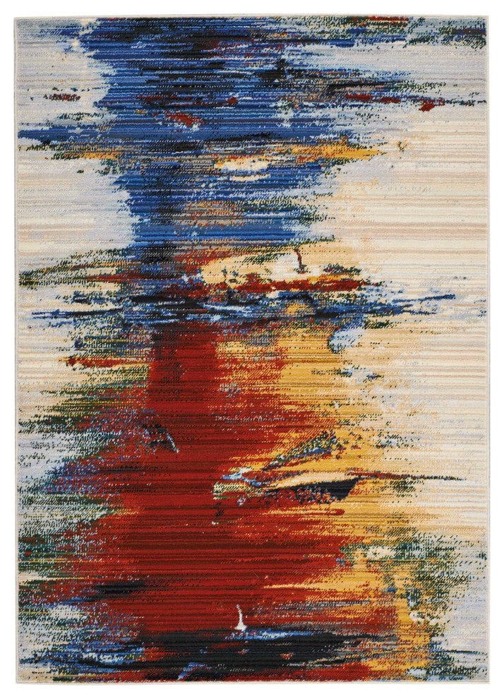 Nourison Chroma 4' x 6' Crimson Tide Modern Indoor Area Rug