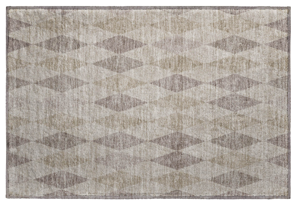 Premium Machine Washable Mayfield AMF561 Beige 1'8" x 2'6" Rug