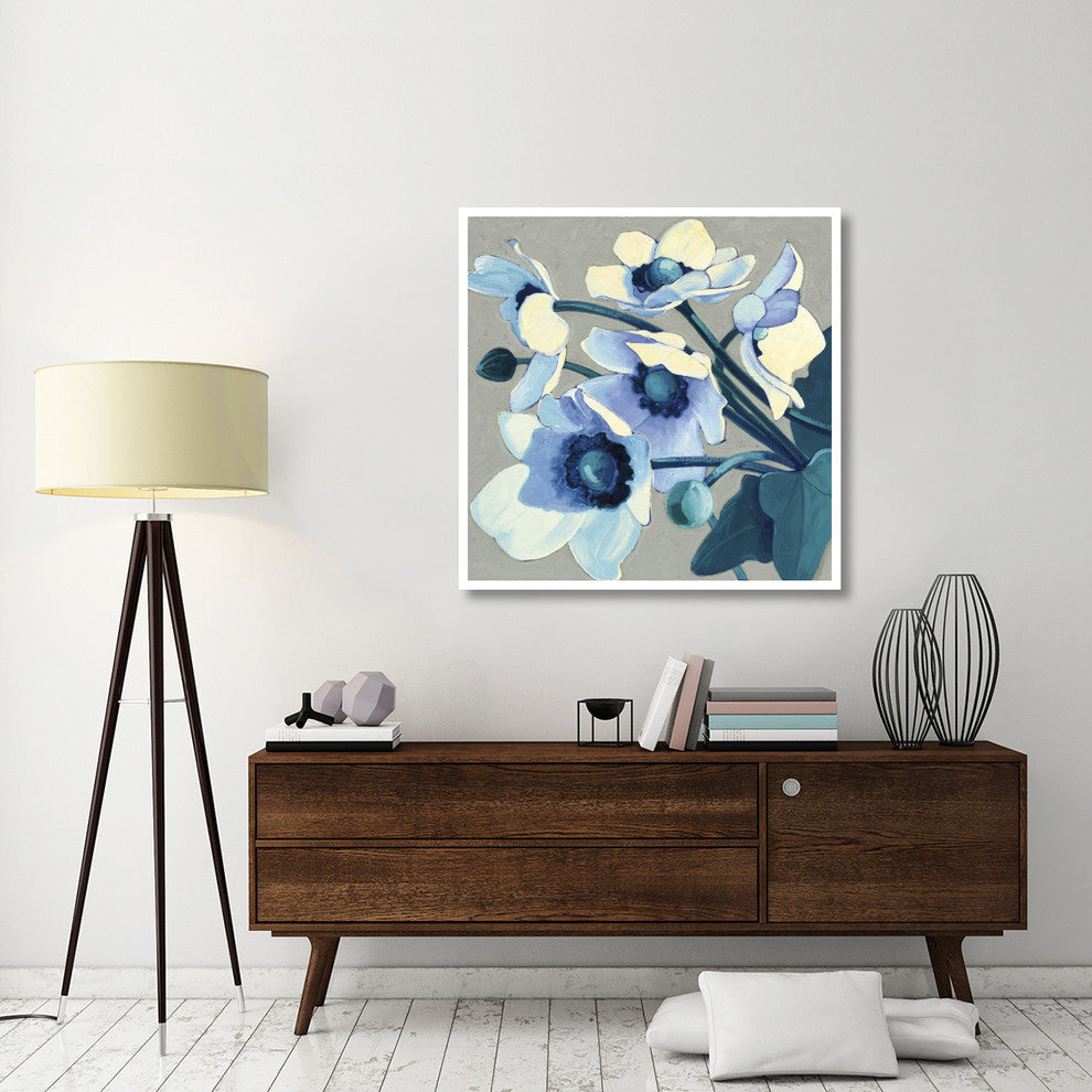 "Anemones Japonaises III" Digital Paper Print by Shirley Novak, 42"x42"