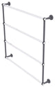 Pacific Beach 4 Tier 36" Ladder Towel Bar with Twist Accents, Matte Gray