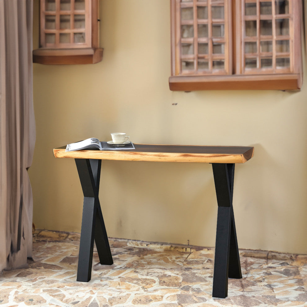 X-Type Furniture Metal Table Leg for DIY, Black, 32''