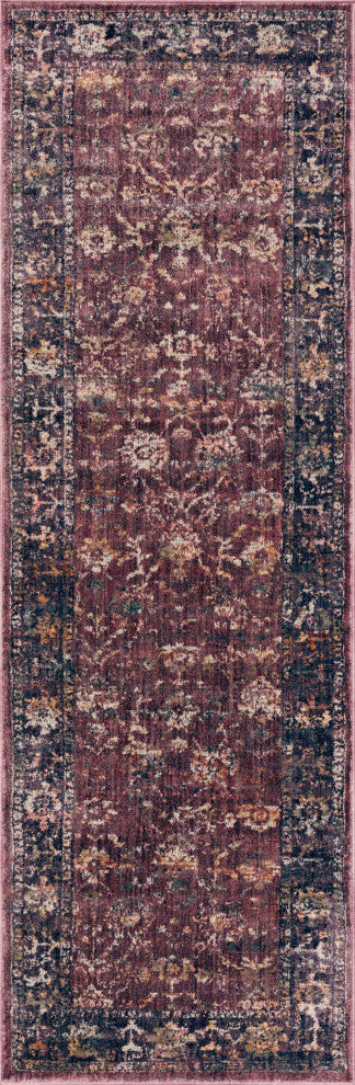 Giada GIA-02 Grape/Multi Area Rug, 2'7"x8'