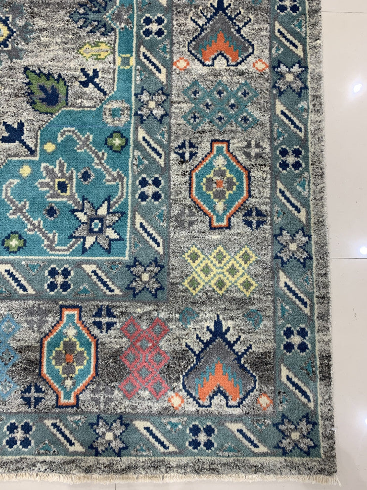 NATURAL Gray Traditional Classic Malayer Collection Area Rug