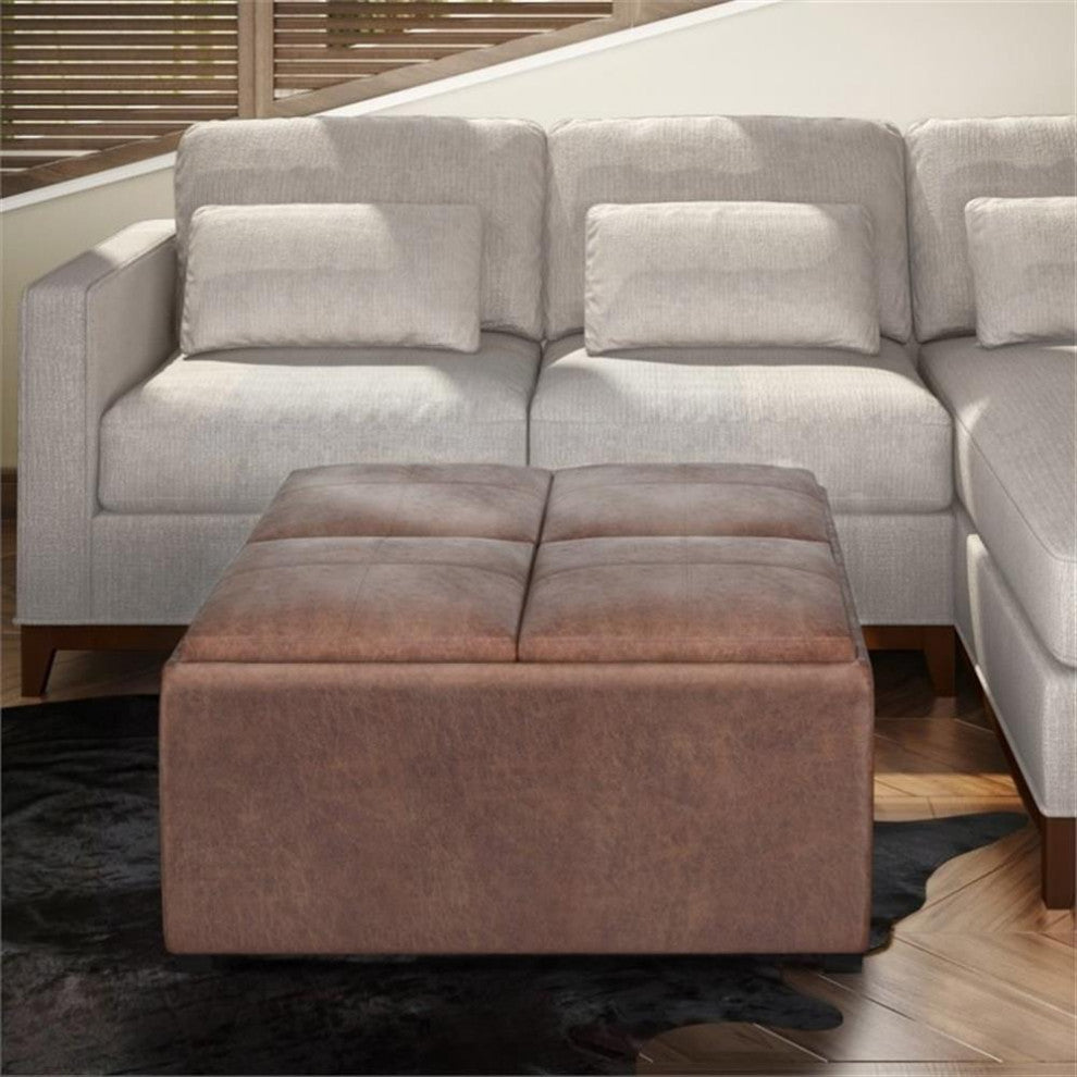 Avalon Square Coffee Table Storage Ottoman
