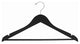 Black Wooden Suit Hanger With Bar, Set of 25