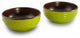 Mango Wood Honeycomb Side Salad Bowl, Set of 2, Avocado