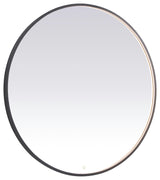 Modern Black Led Mirror, 45"