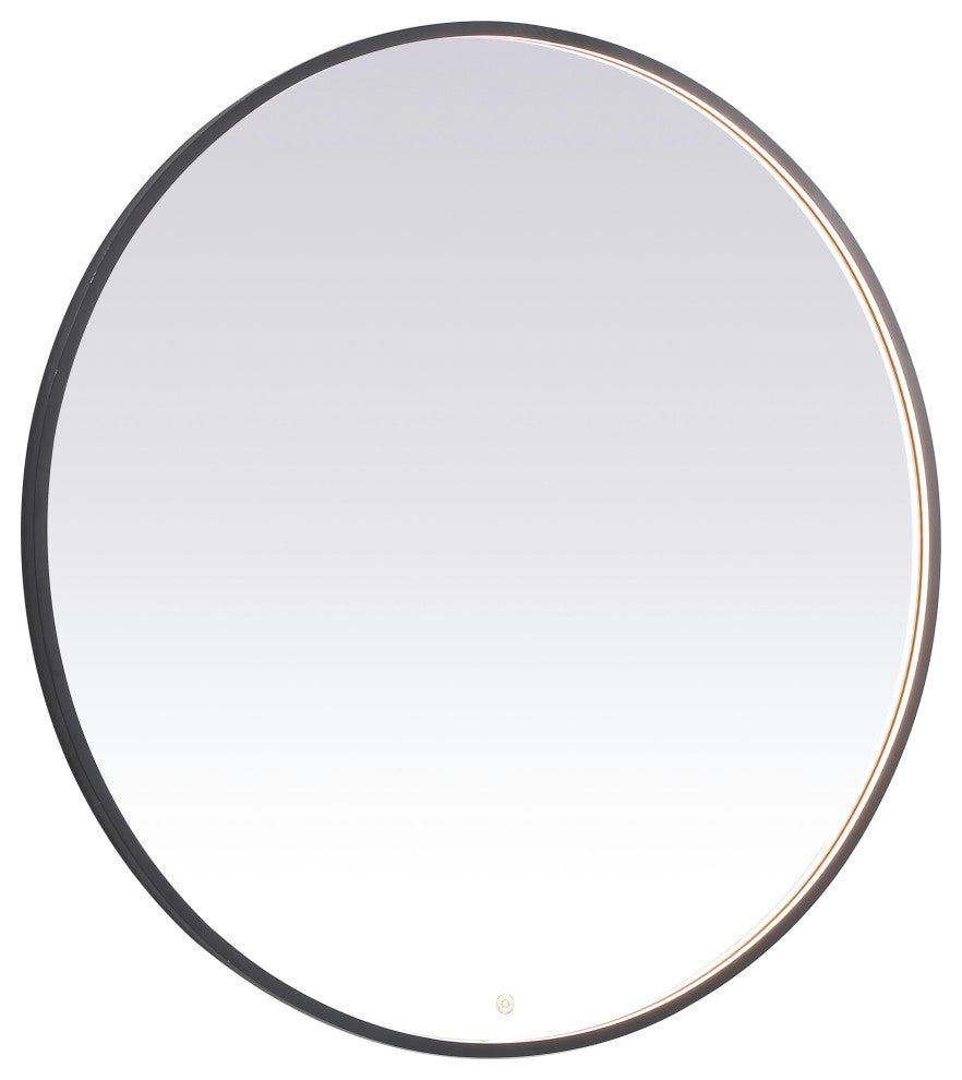Modern Black Led Mirror, 45"