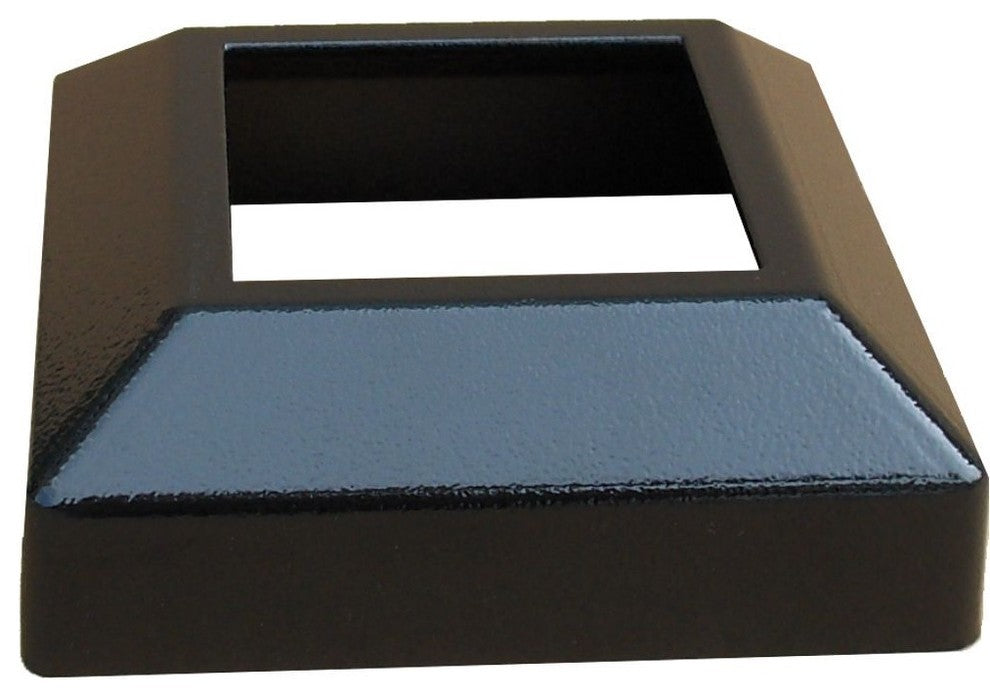 Contractor Deck Railing Aluminum 3x3 Post Base Cover, H Black, Low Profile
