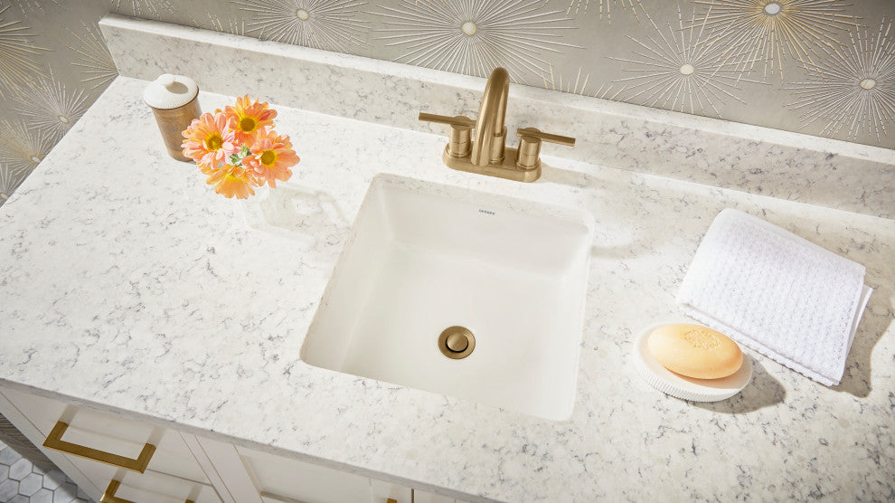 Parma 2H Centerset Bath Faucet, Metal Touch Down Drain 1.2gpm, Brushed Bronze