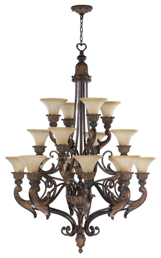 Madeleine 16-Light Chandelier, Corsican Gold