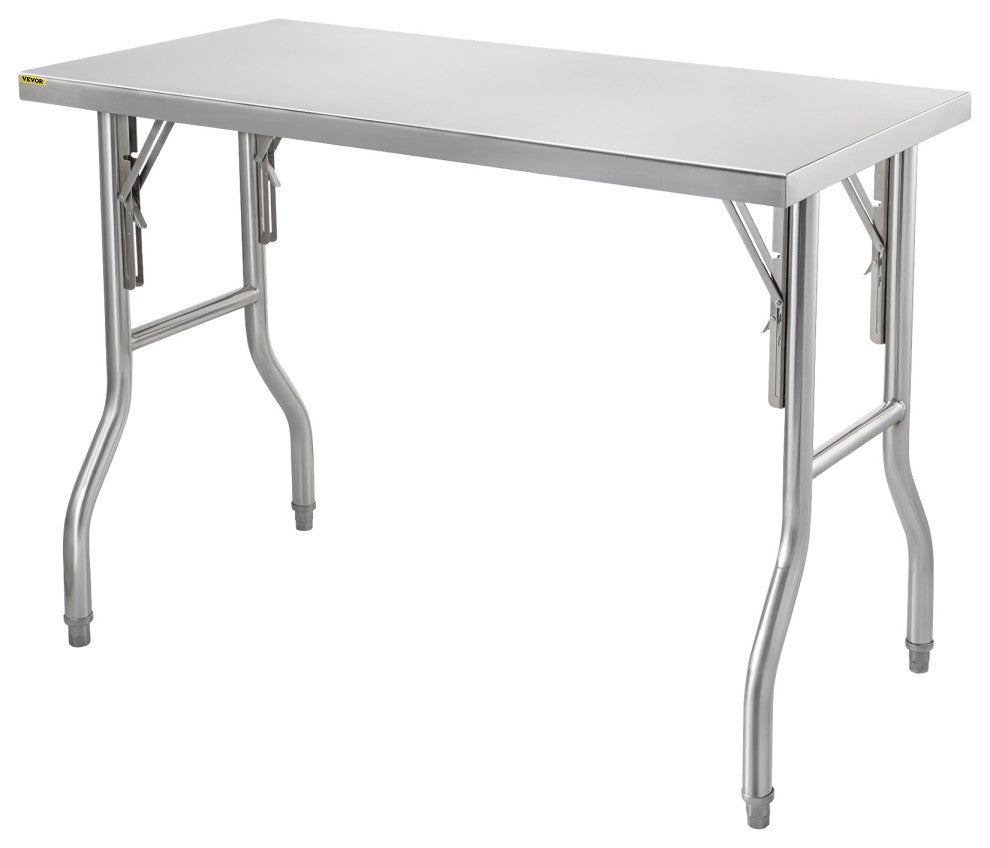VEVOR Commercial Worktable Workstation Folding Commercial Prep Table 48 x 30 In