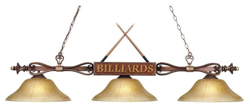 Elk Lighting 194-WD-G6 Designer Classics 3-Light Billiard/Island