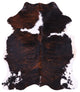 6' 3" X 5' 5" Tricolor Natural Cowhide Rug C1816