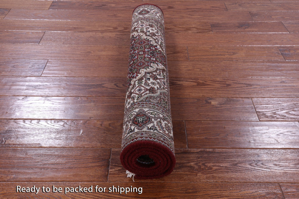 3' 1" X 5' 2" Persian Tabriz Hand Knotted Wool and Silk Rug Q8919