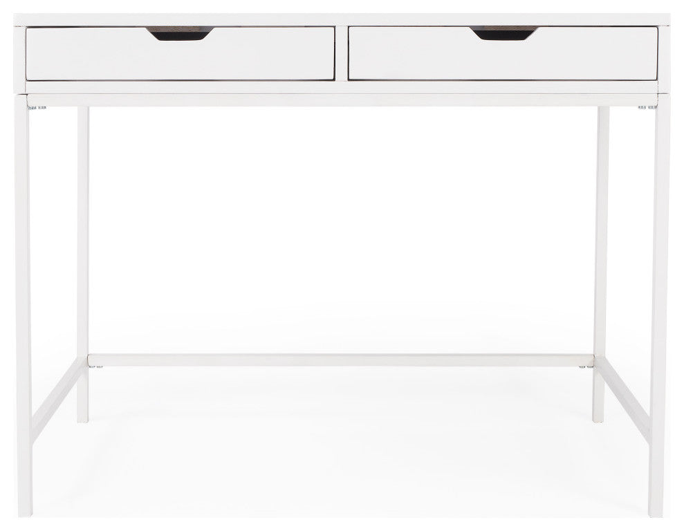 Butler Belka White Desk With Drawers