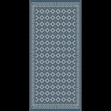 Nimes Diamond Lattice Area Rug, Dark Blue, 2'x7'3"