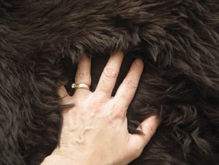 Classic Brown Bear Faux Fur Rectangle Rug, 56"x79"