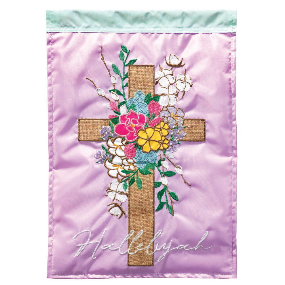 Flag Hallelujah Cross Cotton 29x42