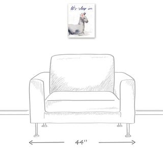 Let's Sleep In Llama 11x14 Canvas Wall Art