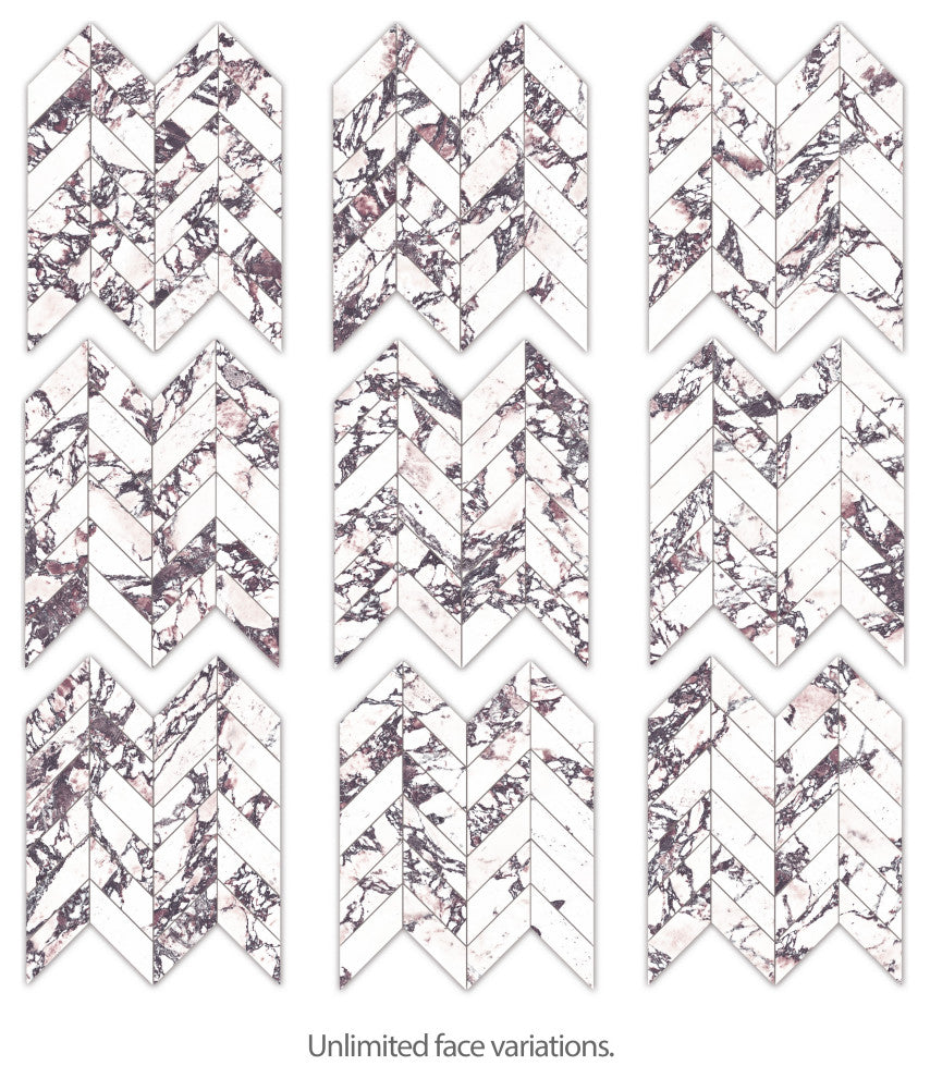 Touche Chevron Rubis Porcelain Floor/Wall Tile