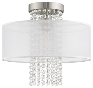 Livex Lighting Brushed Nickel 1-Light Ceiling Mount