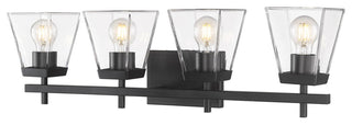 Zlite 819-4V-MB 4-Light Vanity, Clear