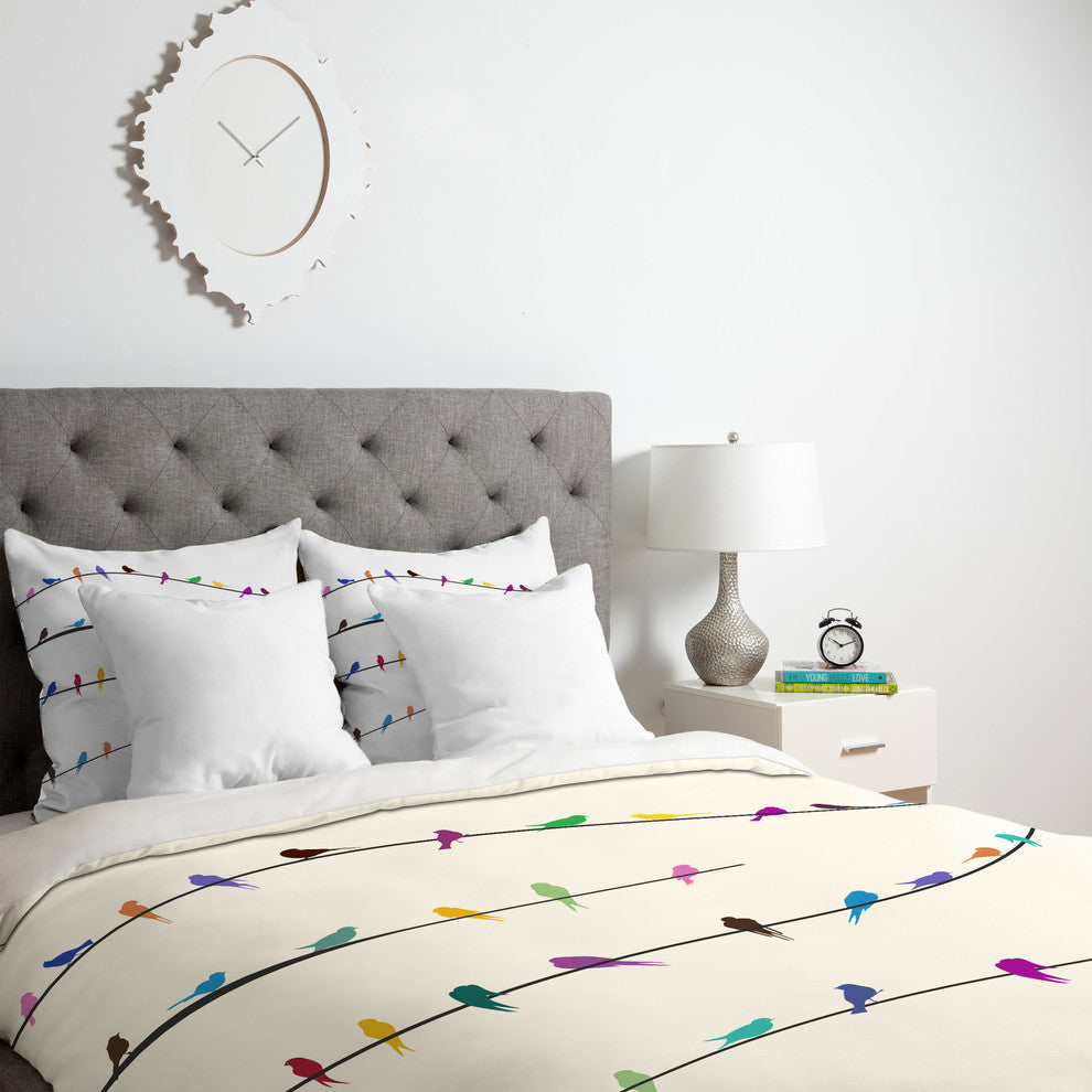 Deny Designs Belle13 Happy Spring Duvet Cover - Lightweight