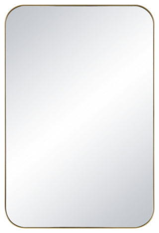 Vesey 36" Tall Rectangle Wall Mirror, Yellow