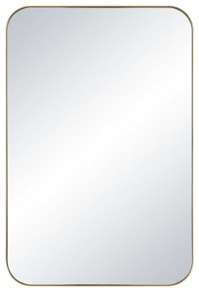 Vesey 36" Tall Rectangle Wall Mirror, Yellow